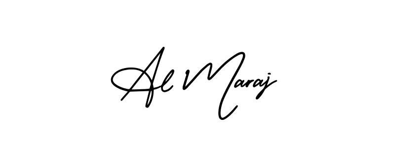 You should practise on your own different ways (AmerikaSignatureDemo-Regular) to write your name (Al Maraj) in signature. don't let someone else do it for you. Al Maraj signature style 3 images and pictures png